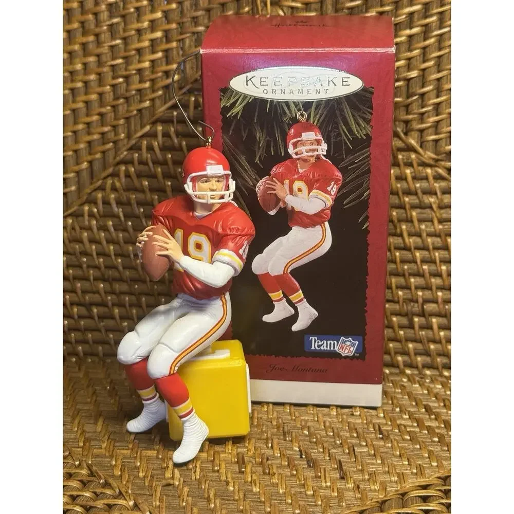 Hallmark Keepsake Christmas Ornament NFL Football Joe Montana 1995